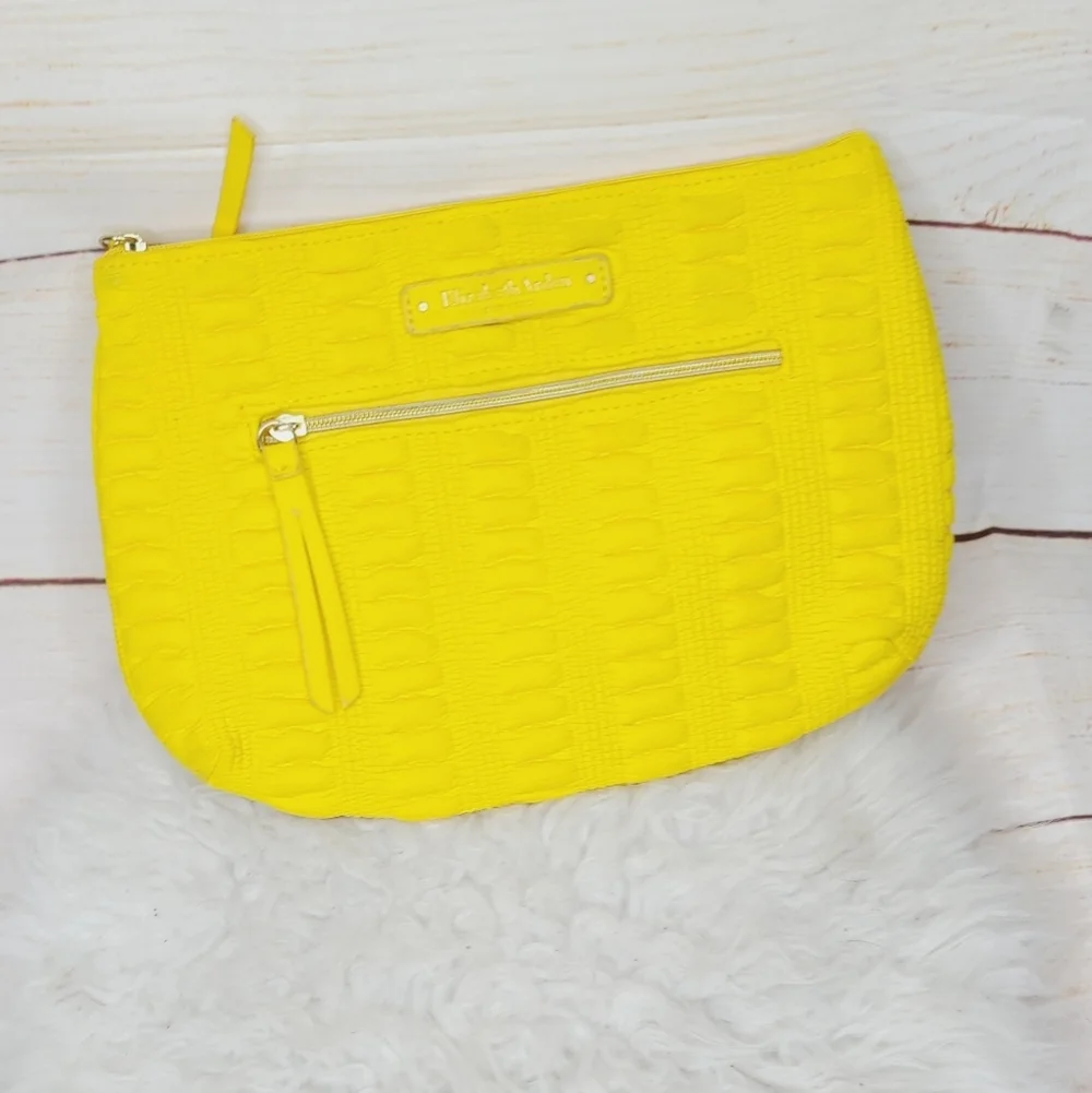 Elizabeth Arden mellow yellow make up clutch bag
